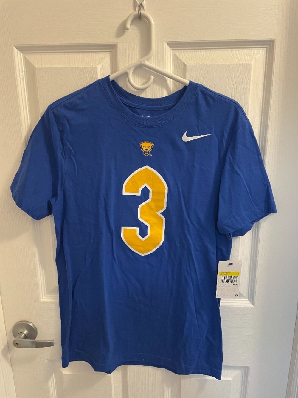 Pittsburgh Football Players T Shirt Damar Hamlin #3 Mens Small Nike Blue
